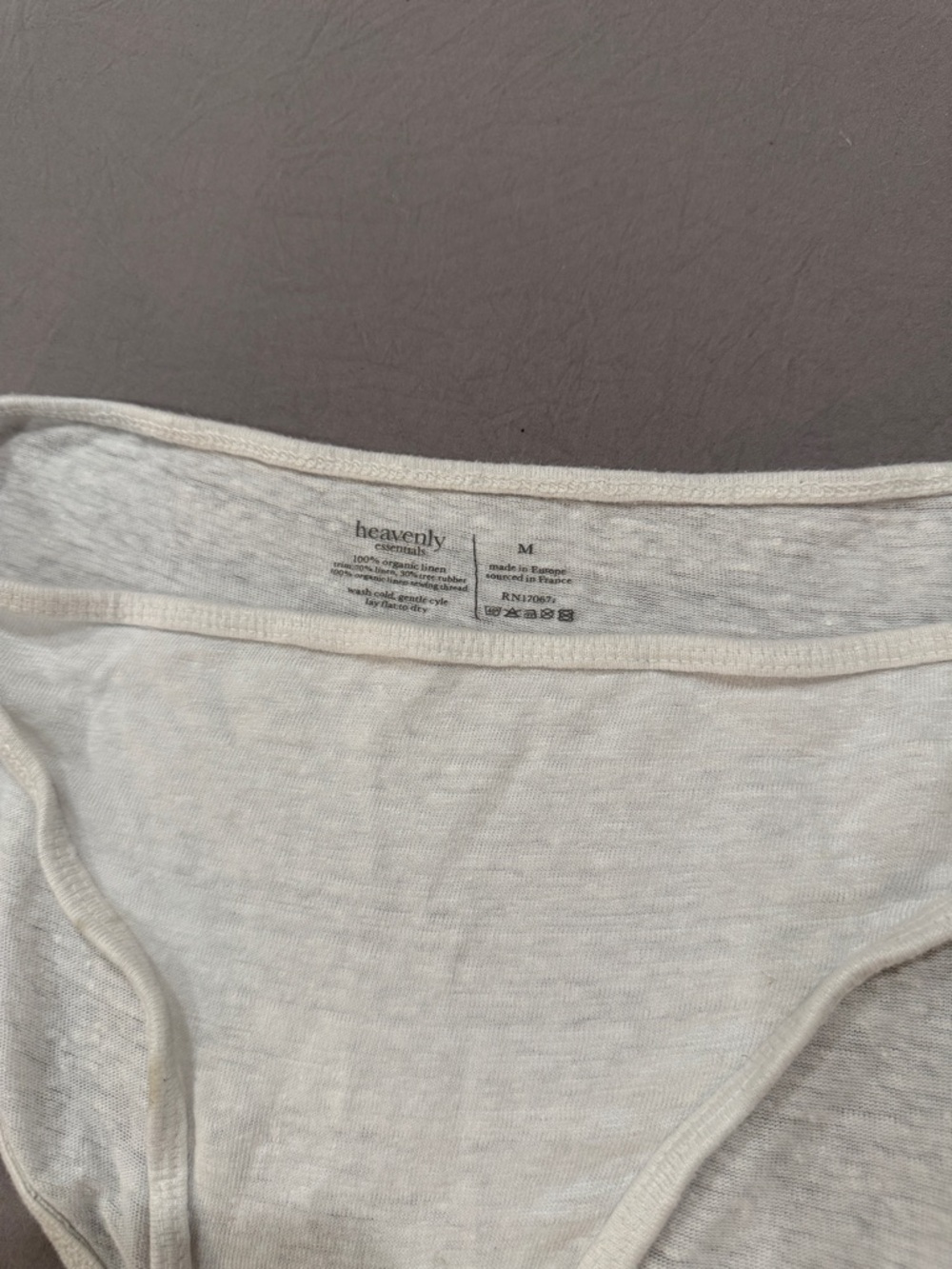 100% Organic Linen Bikini Underwear- White M - Picture 4 of 4